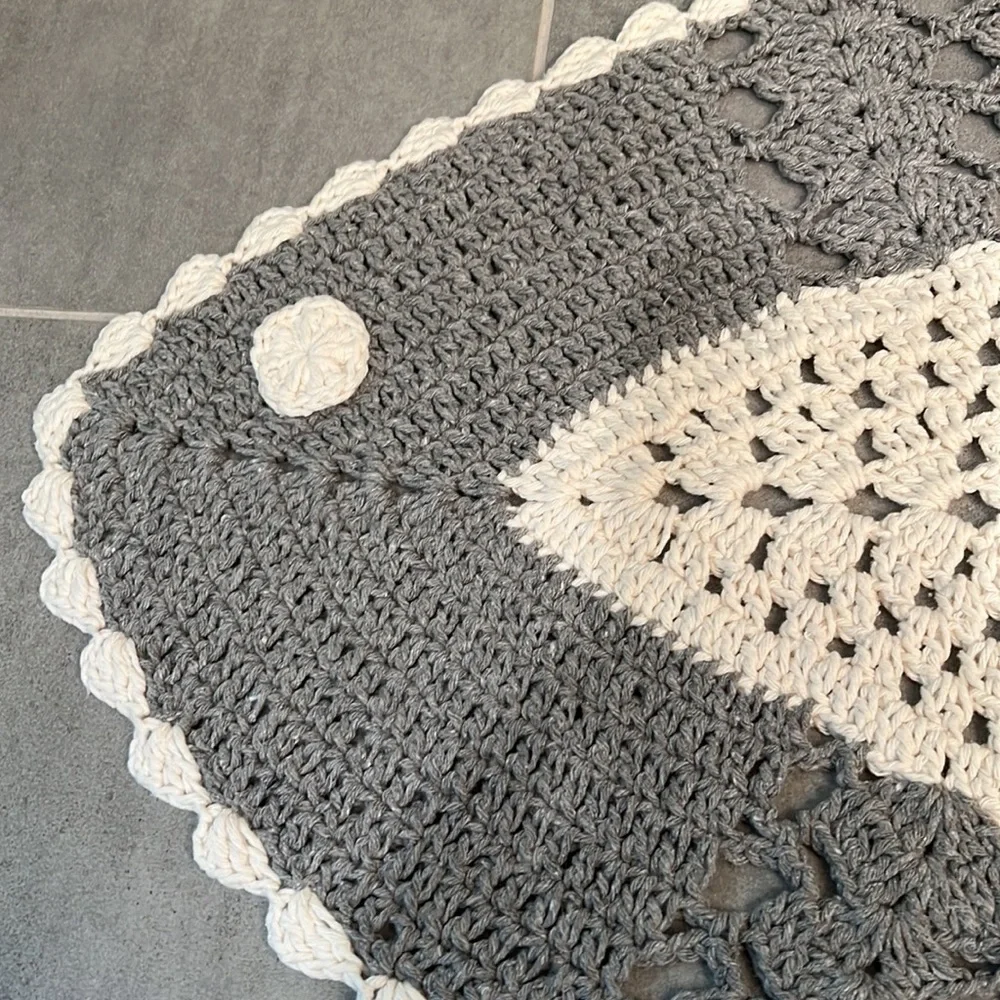 New Whimsical Crochet Fish Rug Bath Mat